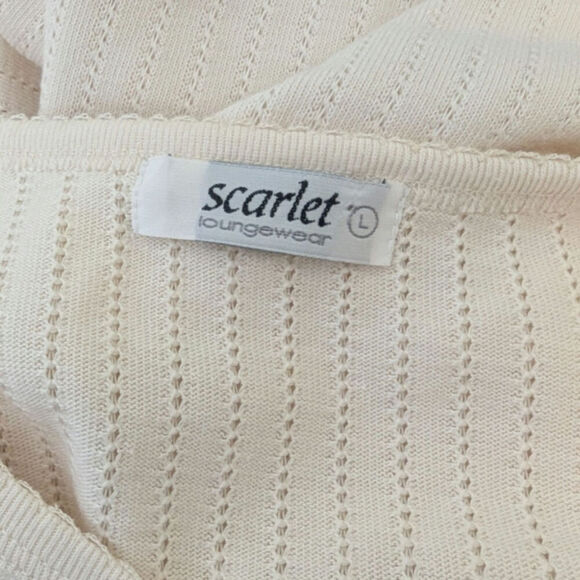 Scarlet Loungewear Light Yellow V-Neck Lounge Mini Dress Y2K - Picture 2 of 10